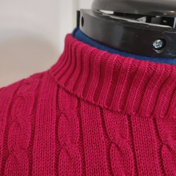 Lauren Ralph Lauren St Martin 100% Cotton True Red Turtleneck L NWT - Picture 4 of 10